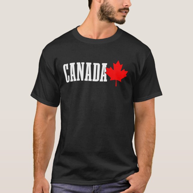 Canada Maple Leaf Canadian Flag Pride T-Shirt (Front)