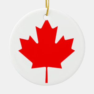 Canada Maple Leaf Ceramic Tree Decoration