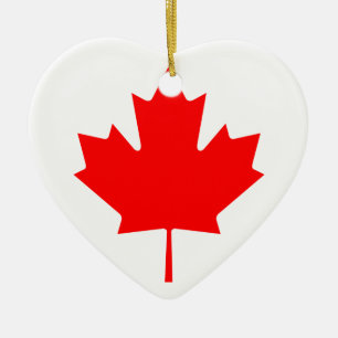 Canada Maple Leaf Ceramic Tree Decoration
