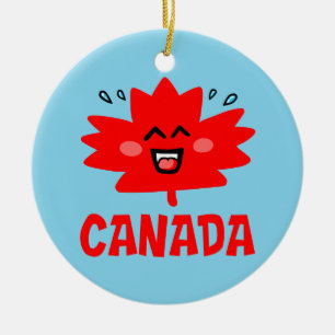 Canada Maple Leaf Ceramic Tree Decoration