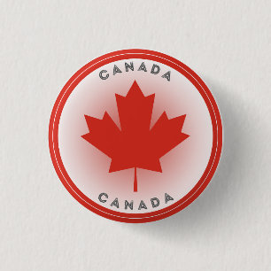 Canada Maple Leaf Circle Shape 3 Cm Round Badge