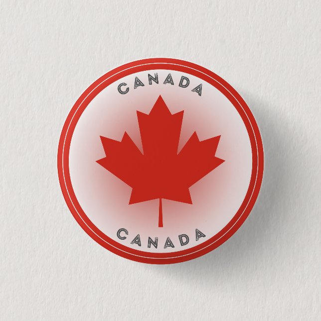 Canada Maple Leaf Circle Shape 3 Cm Round Badge (Front)