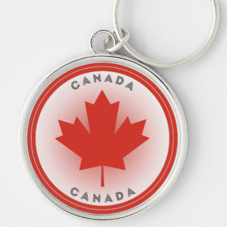 Canada Maple Leaf Circle Shape Key Ring