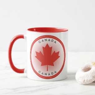 Canada Maple Leaf Circle Shape Mug