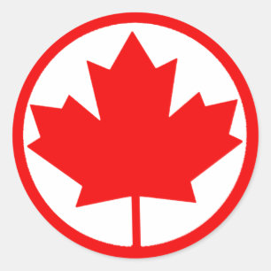Canada Maple Leaf      Classic Round Sticker