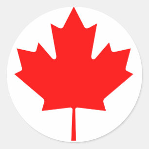 Canada Maple Leaf Classic Round Sticker