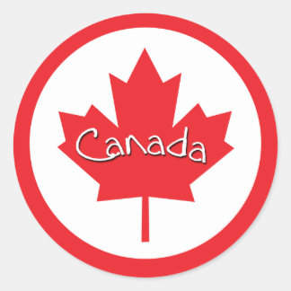 Canada Maple Leaf Classic Round Sticker