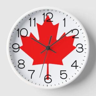 Canada Maple Leaf Clock