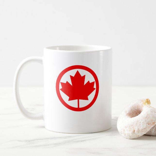 Canada Maple Leaf      Coffee Mug (With Donut)