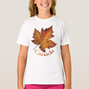 Canada Maple Leaf Girl's T-shirt Canada Souvenir