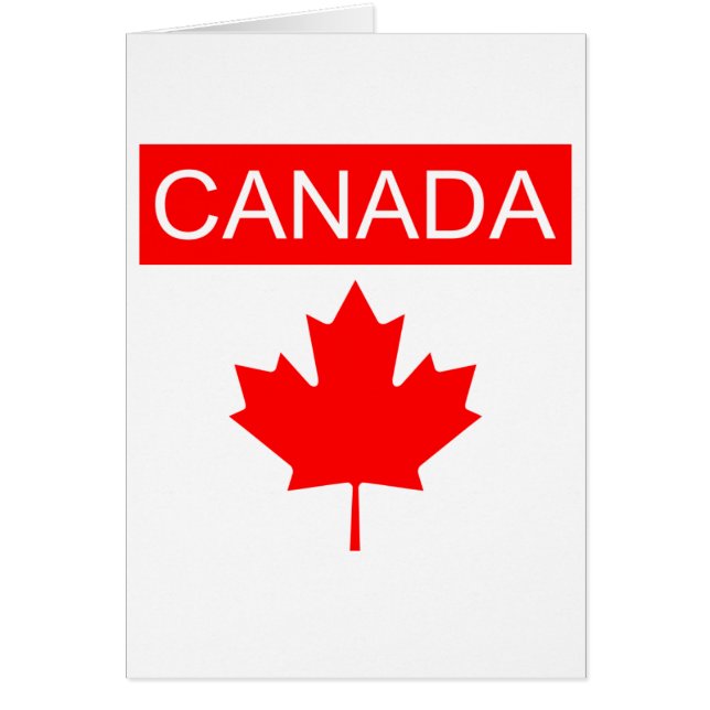 Canada Maple Leaf Greeting Card (Front)