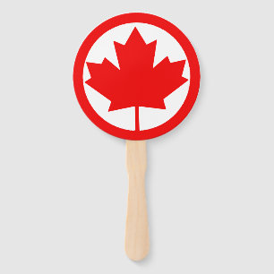 Canada Maple Leaf Hand Fan