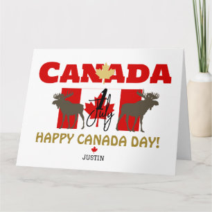 Canada Maple Leaf, Happy canada day, 1st of July Card