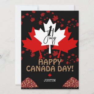 Canada Maple Leaf, Happy canada day, 1st of July Holiday Card