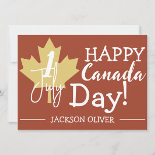Canada Maple Leaf, Happy canada day, 1st of July Holiday Card