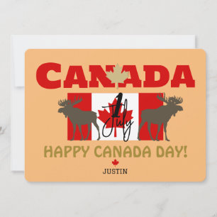 Canada Maple Leaf, Happy canada day, 1st of July Holiday Card