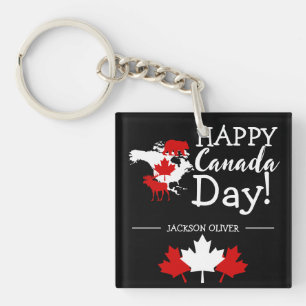 Canada Maple Leaf, Happy canada day, 1st of July Key Ring