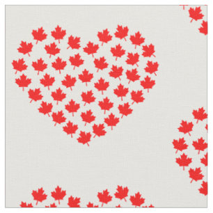 canada maple leaf heart canadian fabric