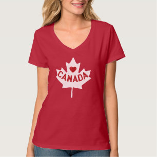 Canada Maple Leaf Heart T-Shirt