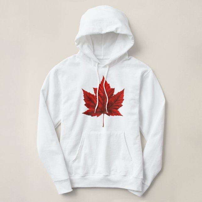 Canada Maple Leaf Hooded Sweatshirt Canada Hoodie (Design Front)