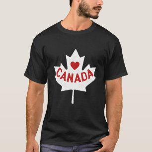 Canada Maple Leaf I Love Heart Canadian Flag Canad T-Shirt