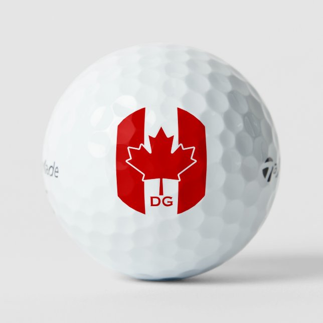 Canada Maple Leaf Initialled Golf Balls (Front)