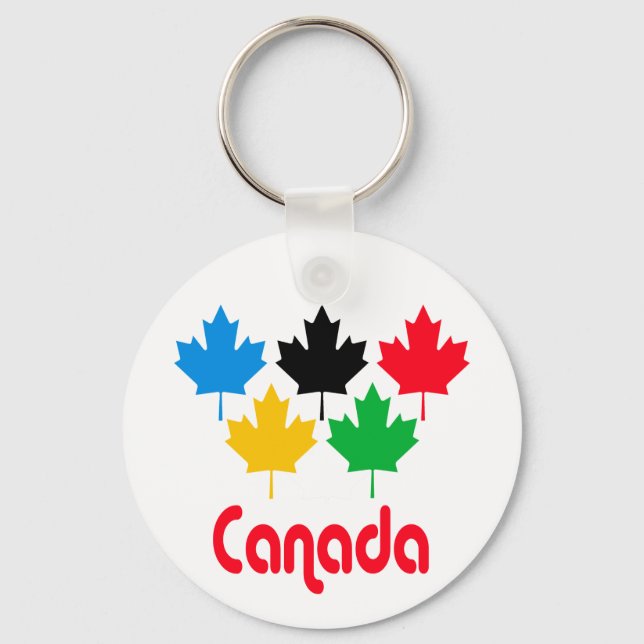 Canada Maple Leaf Key Ring (Front)