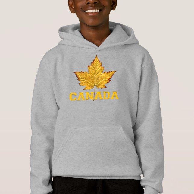 Canada Maple Leaf Kid's Hoodie Canada Sweatshirt (Front)