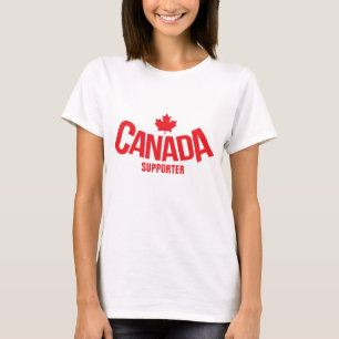 Canada maple leaf ladies supporter t-shirt