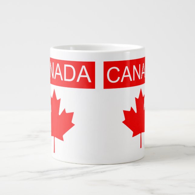 Canada Maple Leaf Large Coffee Mug (Front)