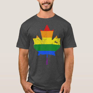 Canada Maple Leaf LGBTQ Gay Pride Equality T-Shirt