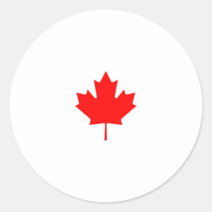 Canada Maple Leaf Logo Classic Round Sticker
