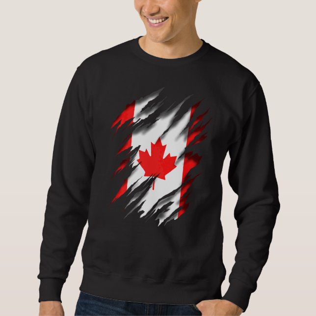 Canada Maple Leaf Lovers Canadian Flag Canada Sweatshirt (Front)