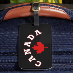 Canada maple leaf luggage tag