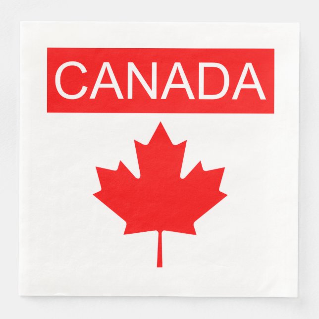 Canada Maple Leaf  Napkin (Front)