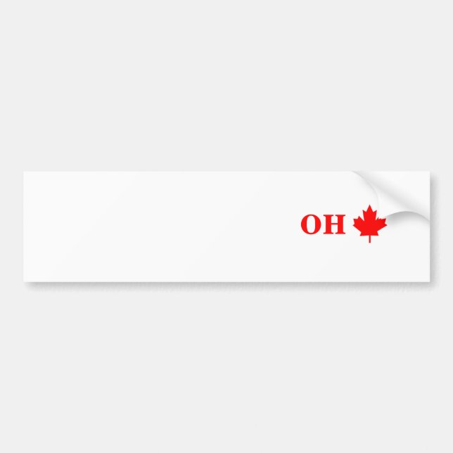 canada maple leaf, OH Bumper Sticker (Front)