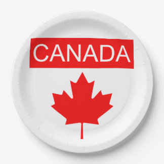 Canada Maple Leaf Paper Plate