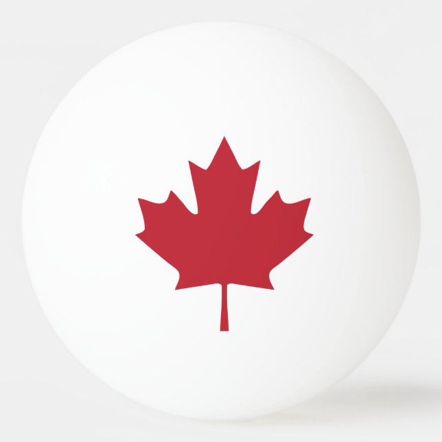 Canada Maple Leaf Ping Pong Ball (Front)