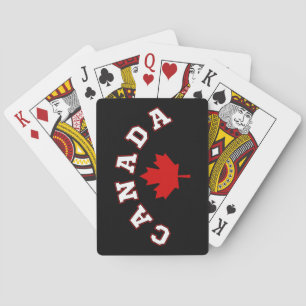 Canada maple leaf playing cards