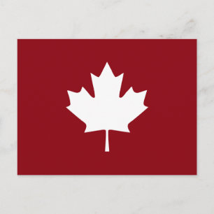Canada Maple Leaf Postcard - Reverse Colours