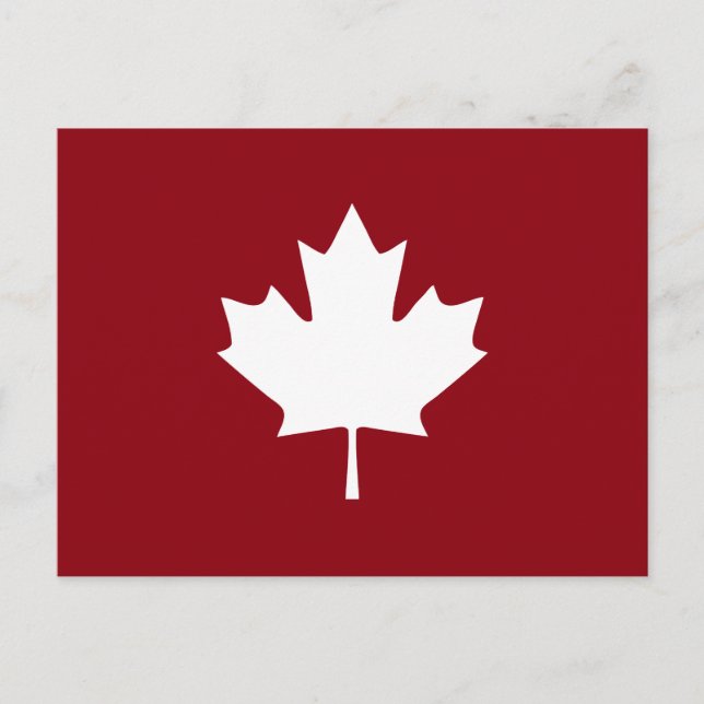 Canada Maple Leaf Postcard - Reverse Colours (Front)