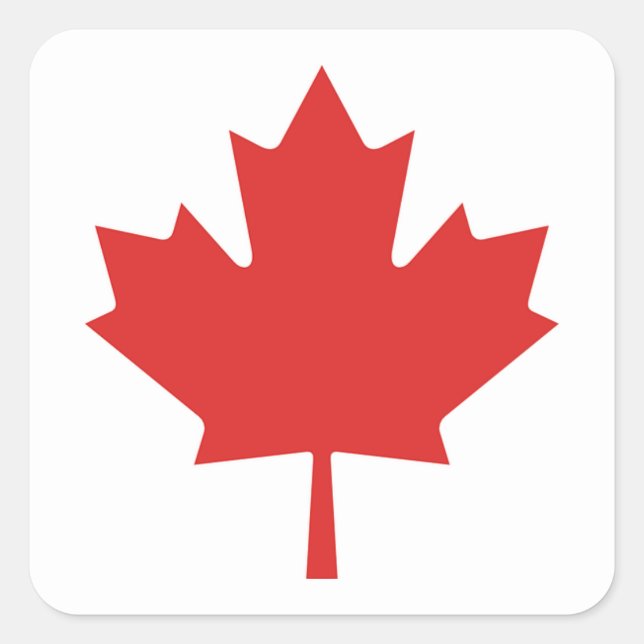 Canada Maple Leaf  Square Sticker (Front)