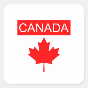 Canada Maple Leaf Square Sticker