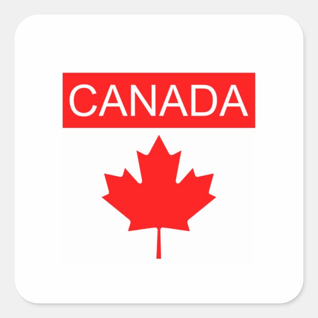 Canada Maple Leaf  Square Sticker (Front)