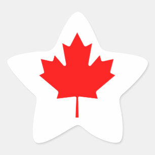 Canada Maple Leaf Star Sticker