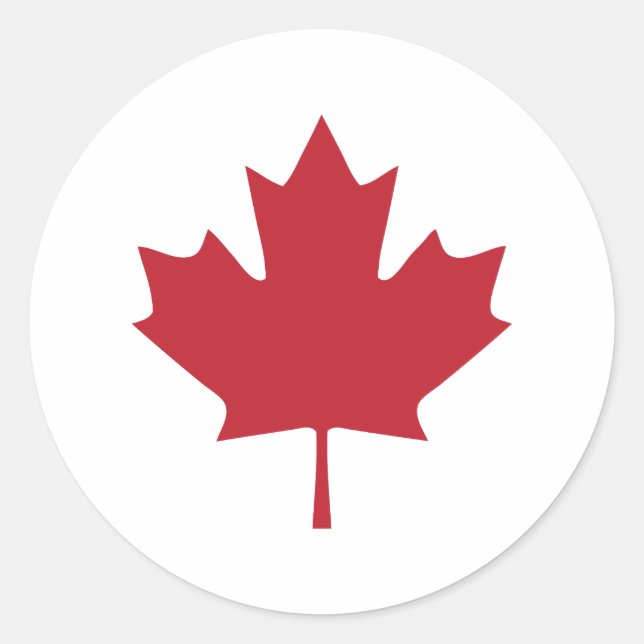 Canada Maple Leaf Sticker (Front)