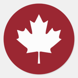 Canada Maple Leaf Sticker - Reverse Colours
