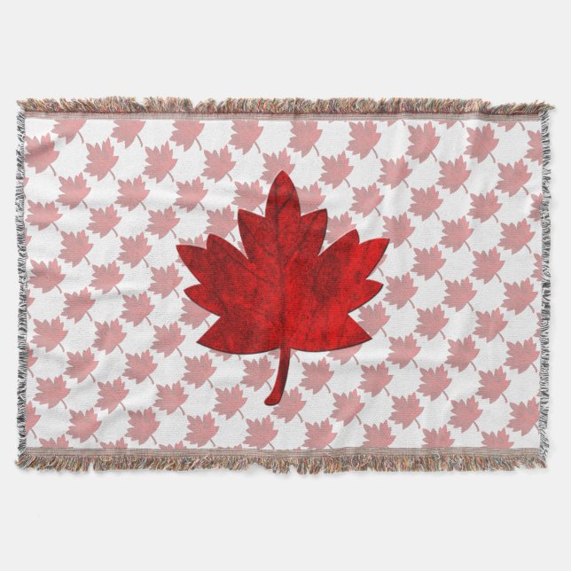 Canada-Maple Leaf Throw Blanket (Front)