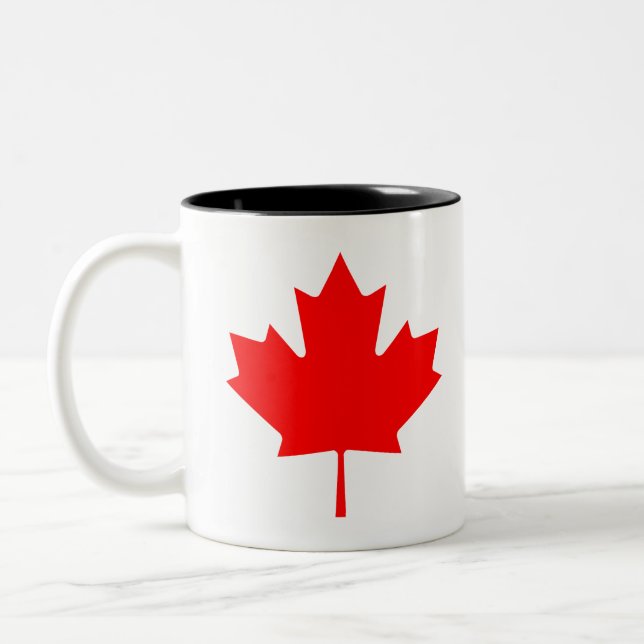 Canada - Maple Leaf Two-Tone Coffee Mug (Left)