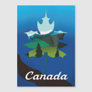 Canada maple leaf vintage style travel poster